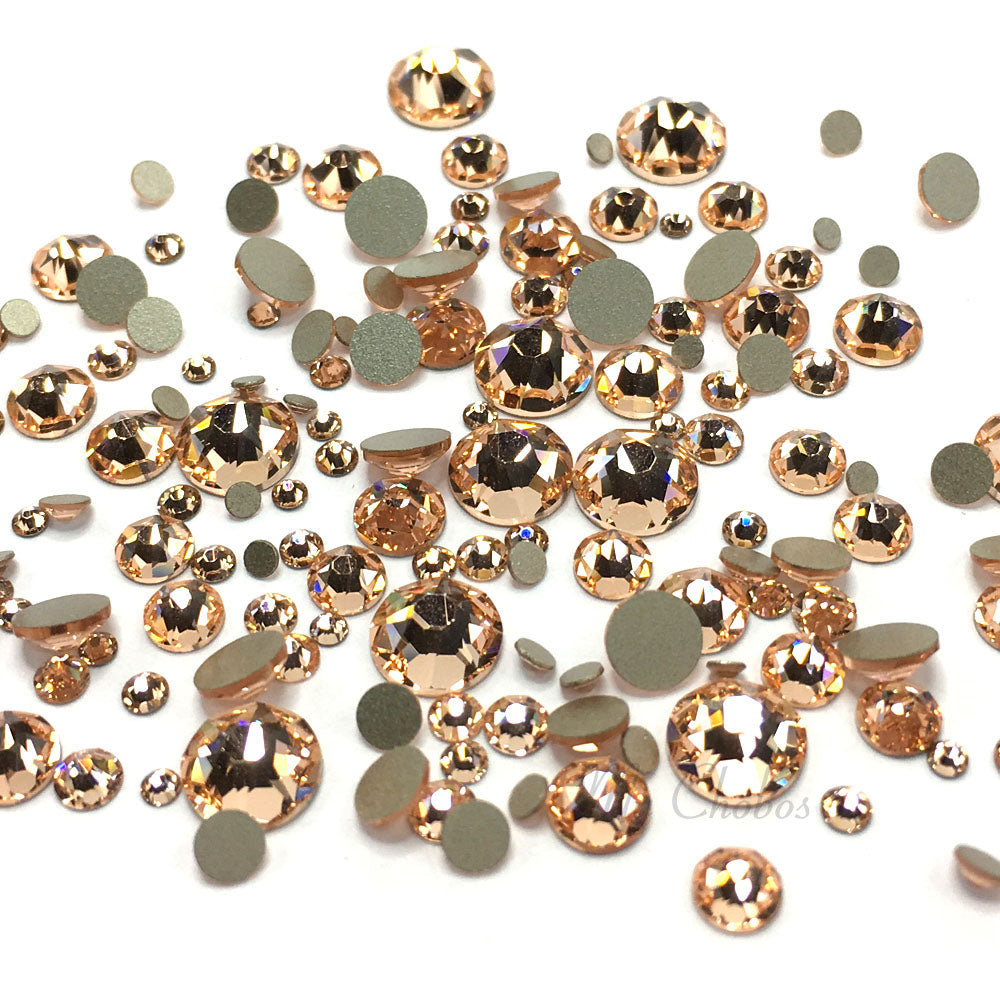 2058 & 2088 Swarovski Flatback No Hotfix Mix Sizes, Light Peach (362)