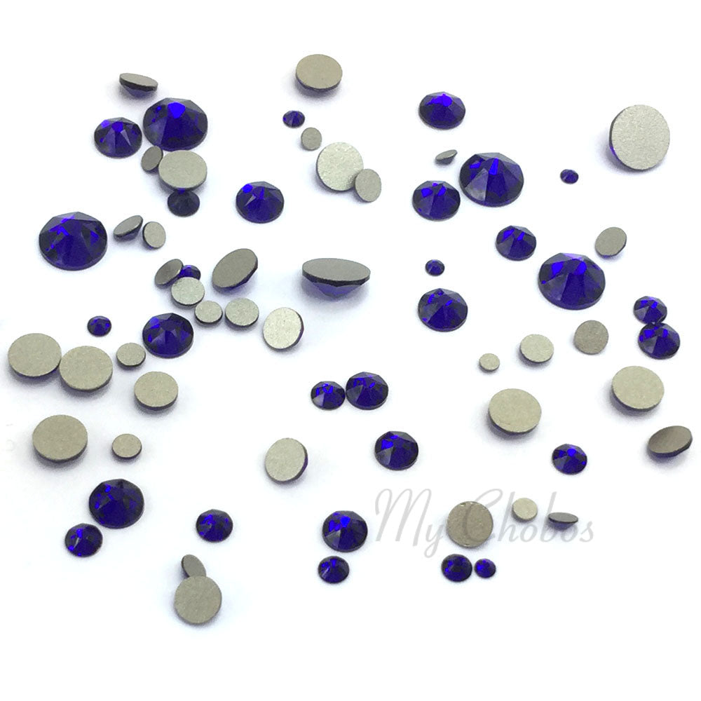 2058 & 2088 Swarovski Flatback No Hotfix Mix Sizes, Cobalt (369)