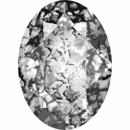 4120 Swarovski Oval Fancy Stones, Crystal Black Patina (001 BLAPA)