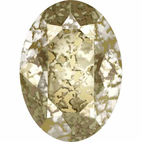 4120 Swarovski Oval Fancy Stones, Crystal Gold Patina (001 GOLPA)