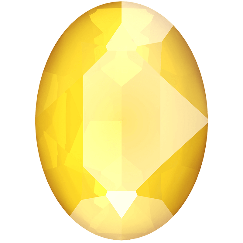 4120 Swarovski Oval Fancy Stones, Crystal Buttercup Unfoiled (001 L124S)