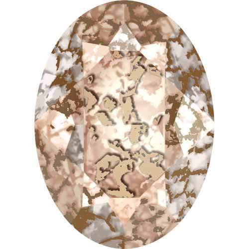 4120 Swarovski Oval Fancy Stones, Crystal Rose Patina (001 ROSPA)