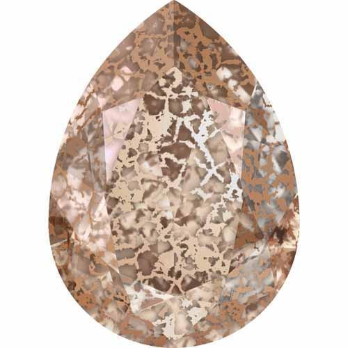 4320 Swarovski Pear Fancy Stones, Crystal Rose Patina (001 ROSPA)