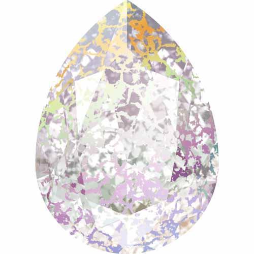 4320 Swarovski Pear Fancy Stones, Crystal White Patina (001 WHIPA)
