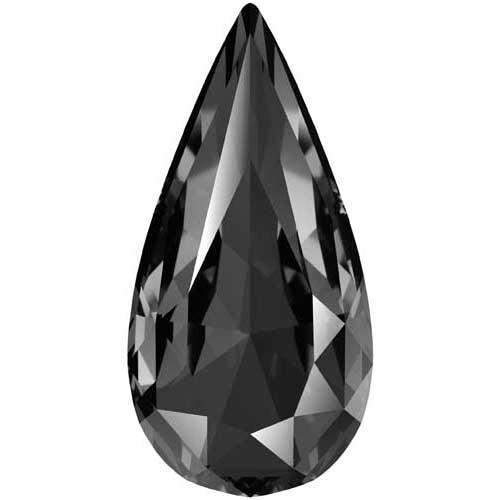 4322 Swarovski Teardrop Fancy Stones, Crystal Silver Night (001 SINI)