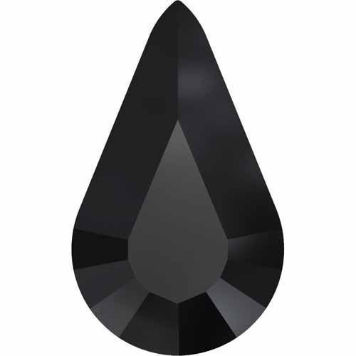 4328 Swarovski Xilion Pear Fancy Stones, Jet Unfoiled (280)