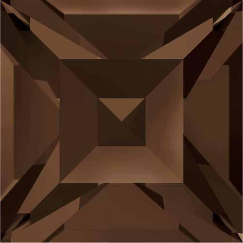 4428 Swarovski Xilion Square Stones, Smoked Topaz (220)