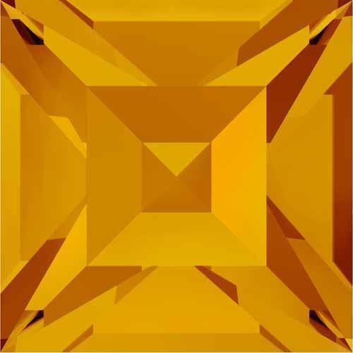 4428 Swarovski Xilion Square Stones, Tangerine (259)