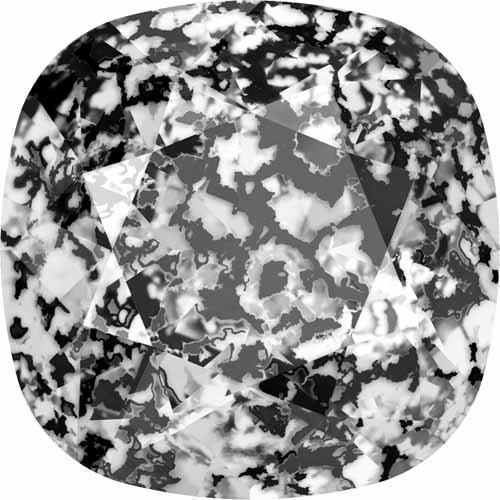 4470 Swarovski Cushion Fancy Stones, Crystal Black Patina (001 BLAPA)