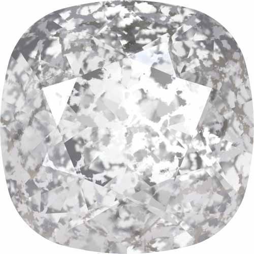 4470 Swarovski Cushion Fancy Stones, Crystal Silver Patina (001 SILPA)