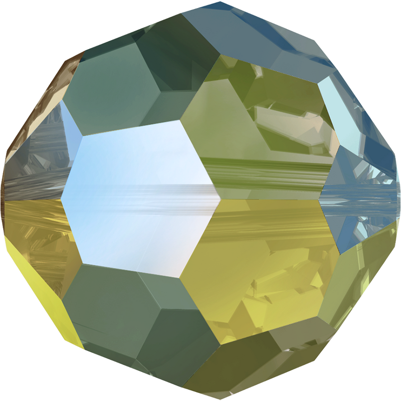 5000 Swarovski Round Beads, Crystal Iridescent Green (001 IRIG)