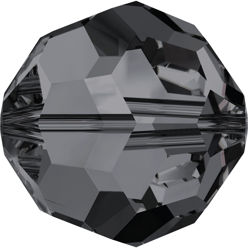 5000 Swarovski Round Beads, Crystal Silver Night (001 SINI)