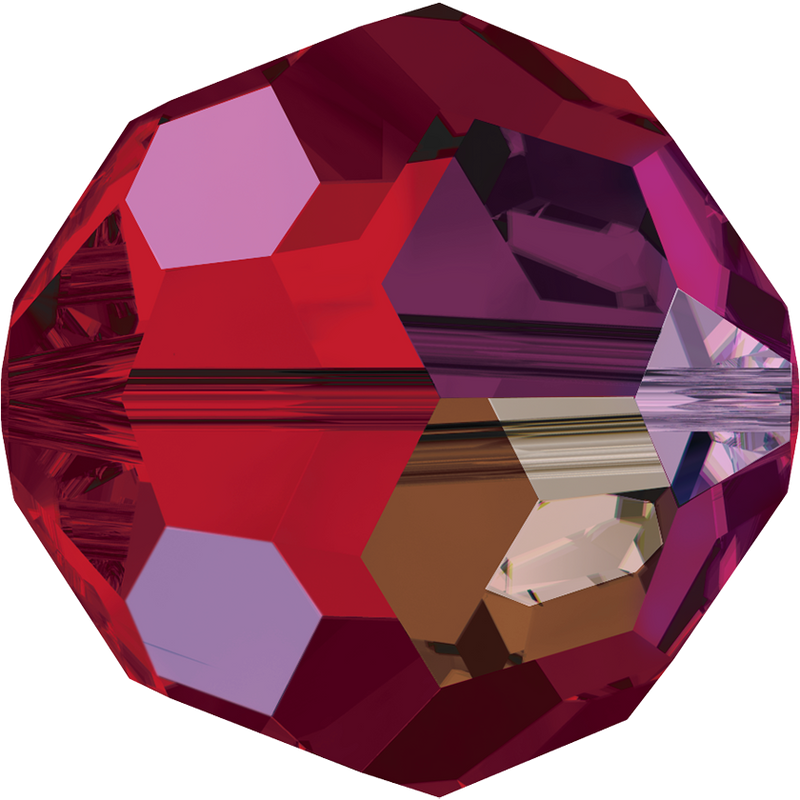 5000 Swarovski Round Beads, Light Siam AB (227 AB)