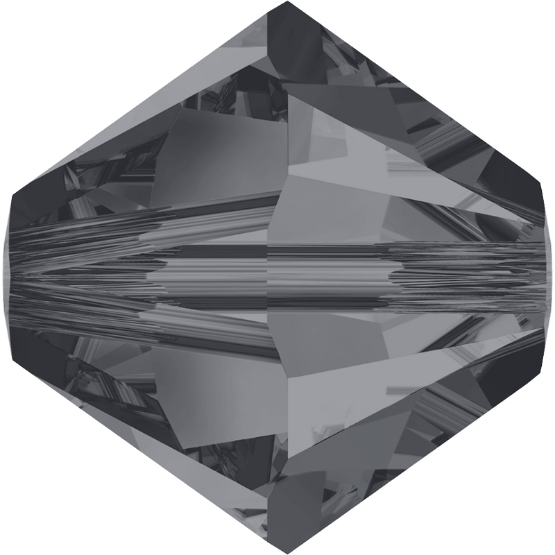 5328 Swarovski Bicone Beads, Crystal Silver Night (001 SINI)