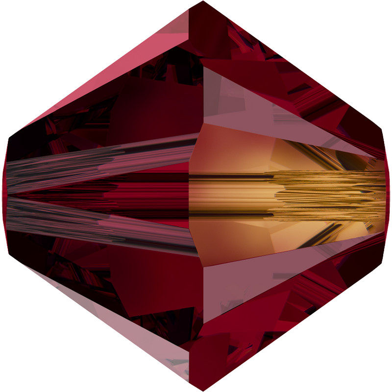 5328 Swarovski Bicone Beads, Siam AB (208 AB)