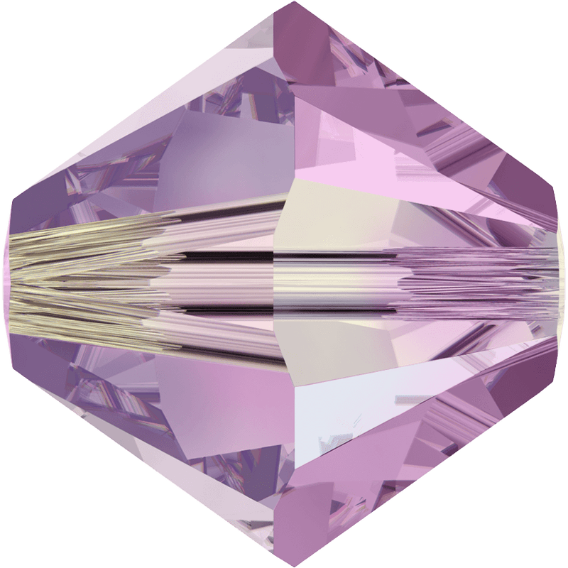 5328 Swarovski Bicone Beads, Light Amethyst AB 2x (212 AB2)