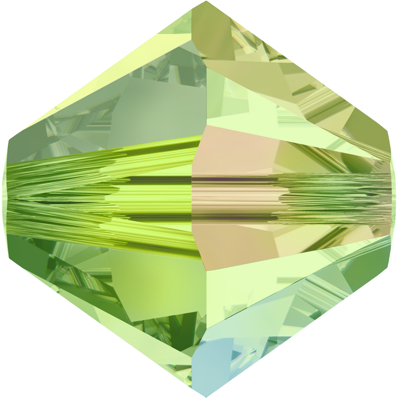 5328 Swarovski Bicone Beads, Peridot AB 2x (214 AB2)