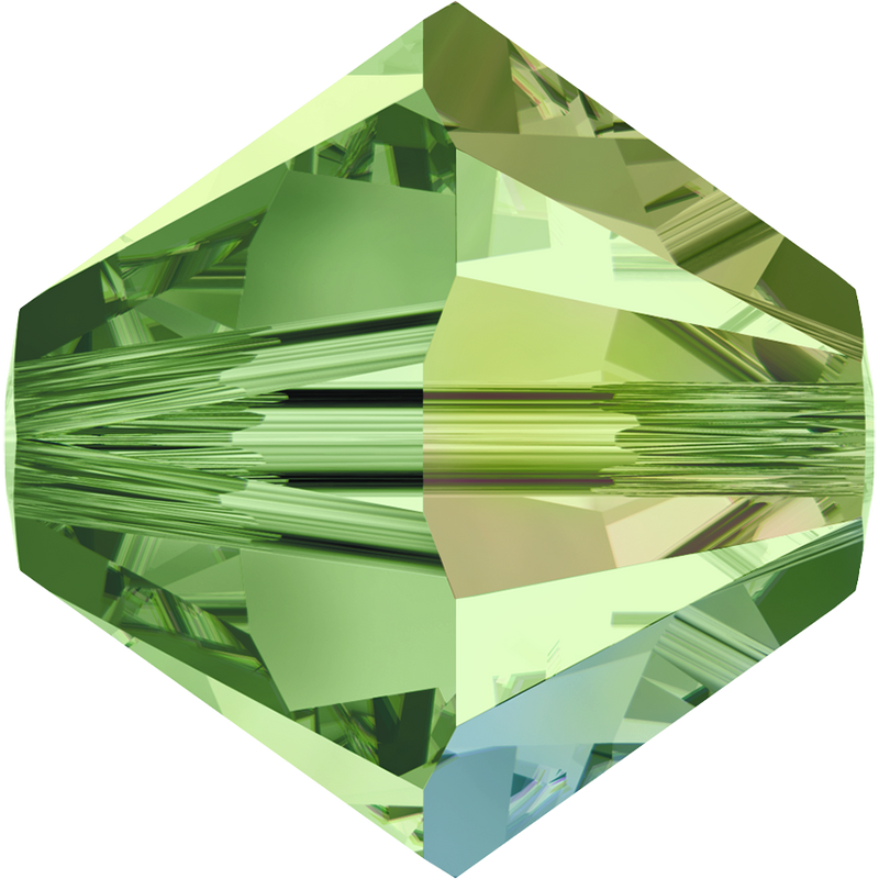 5328 Swarovski Bicone Beads, Peridot AB (214 AB)