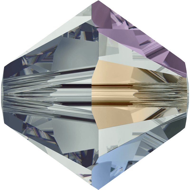 5328 Swarovski Bicone Beads, Black Diamond AB (215 AB)