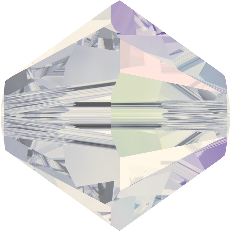 5328 Swarovski Bicone Beads, White Opal AB (234 AB)