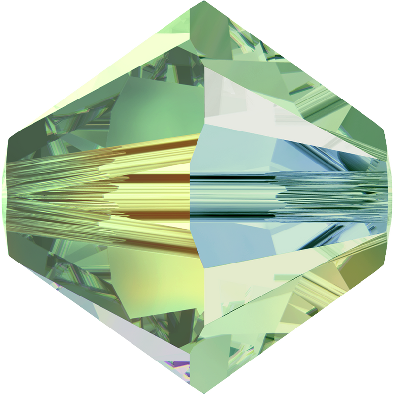 5328 Swarovski Bicone Beads, Chrysolite AB 2x (238 AB2)