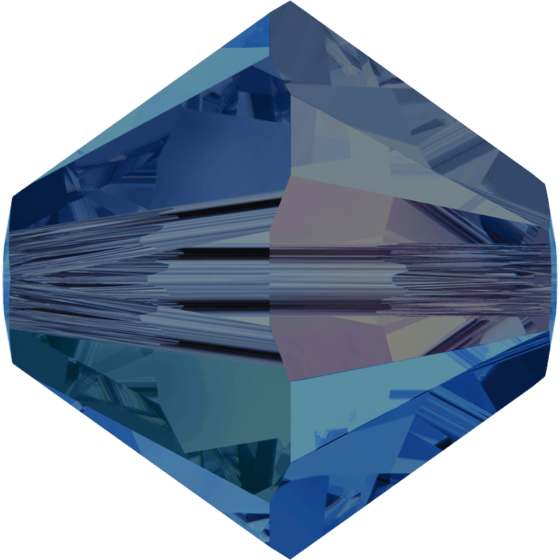 5328 Swarovski Bicone Beads, Capri Blue AB 2x (243 AB2)