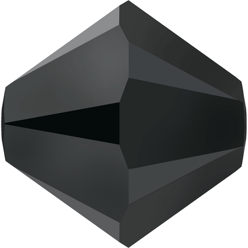 5328 Swarovski Bicone Beads, Jet Hematite 2x (280 HEM2)