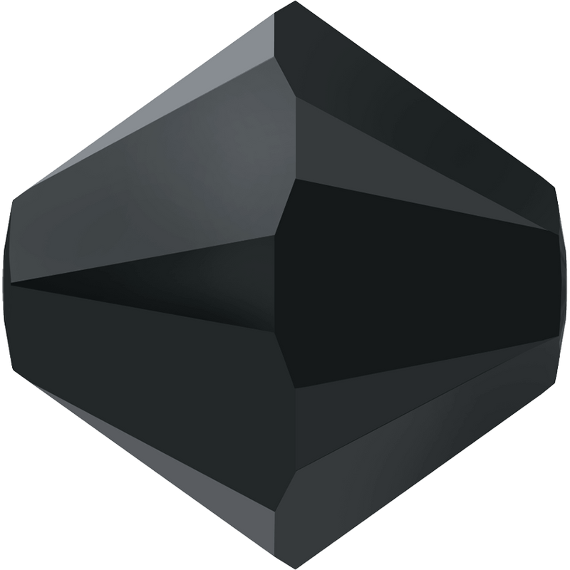 5328 Swarovski Bicone Beads, Jet Hematite (280 HEM)