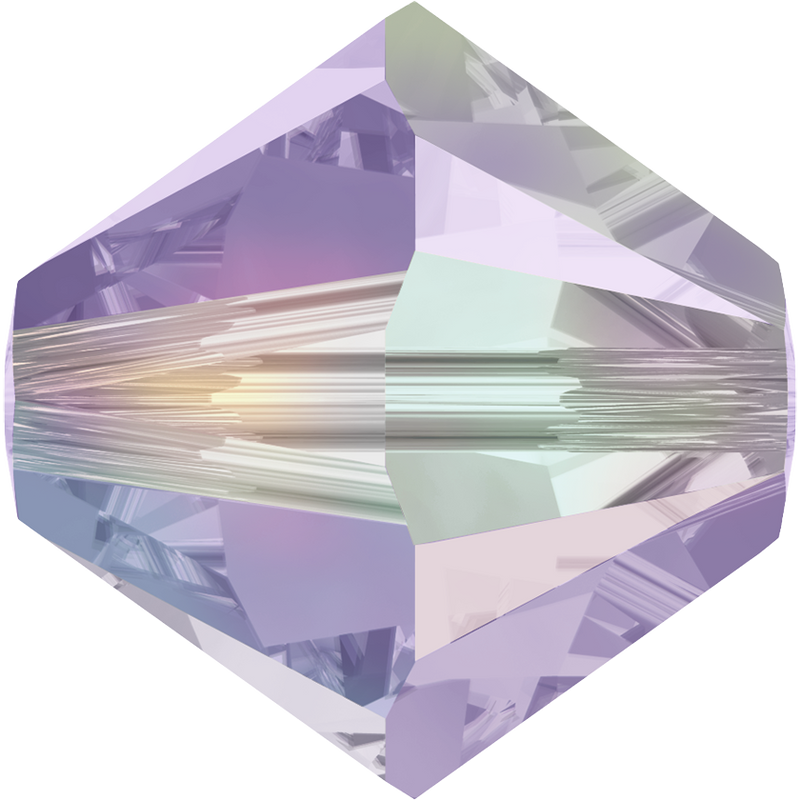 5328 Swarovski Bicone Beads, Violet AB 2x (371 AB2)