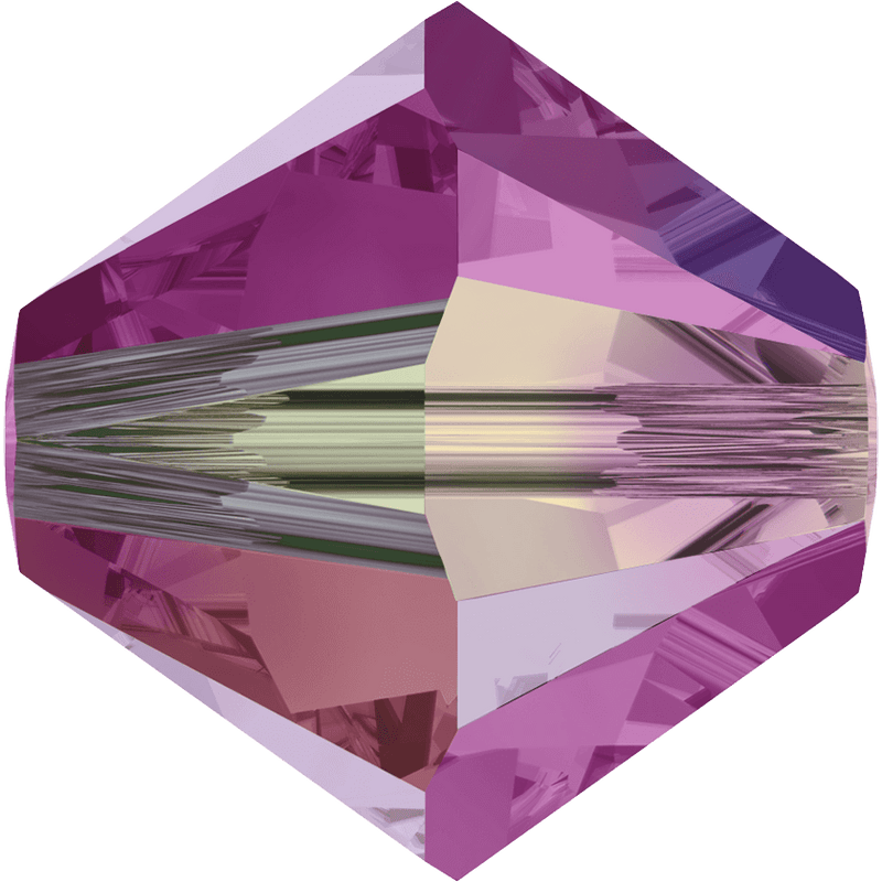 5328 Swarovski Bicone Beads, Fuchsia AB 2x (502 AB2)