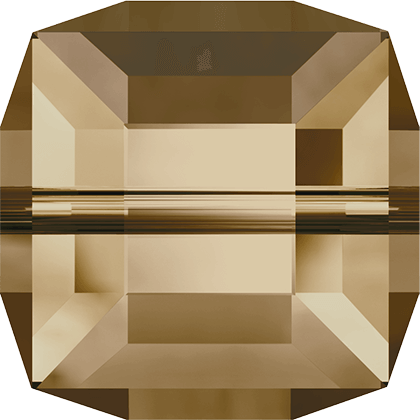 5601 Swarovski Cube Beads, Crystal Golden Shadow 'B' (001 GSHAB)