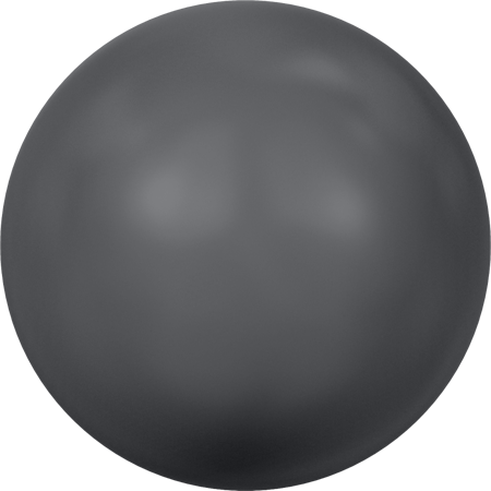 5818 Round Pearls (Half Drilled), Crystal Dark Grey Pearl (001 617)