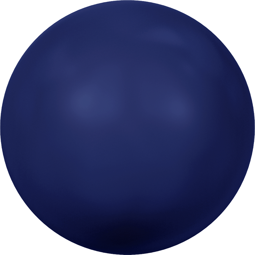 5818 Round Pearls (Half Drilled), Crystal Dark Lapis Pearl (001 719)