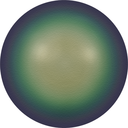 5817 Cabochon Pearls (Half-Drilled), Crystal Scarabaeus Green Pearl (001 946)