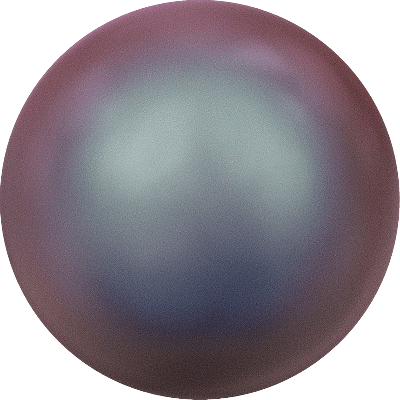 5818 Round Pearls (Half Drilled), Crystal Iridescent Red Pearl (001 947)