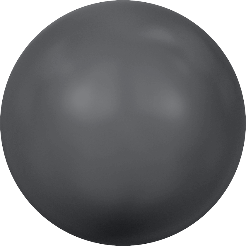 5818 Round Pearls (Half Drilled), Crystal Iridescent Dark Grey Pearl (001 954)