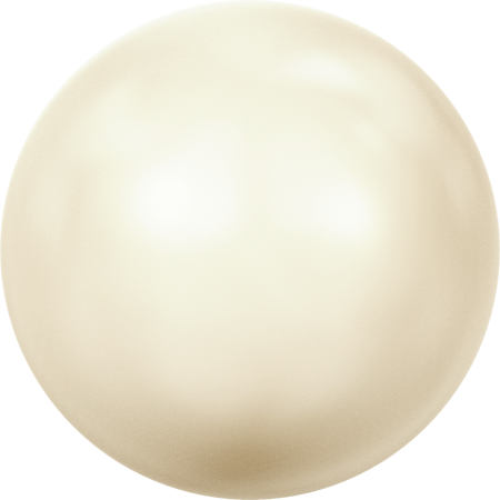 5811 Round Pearls (Large Hole), Crystal Creamrose Light Pearl (001 618)