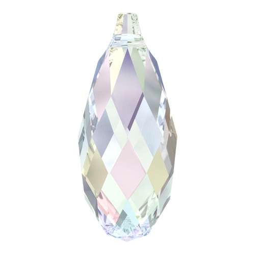 6010 Swarovski Briolette Pendants, Crystal AB (001 AB)