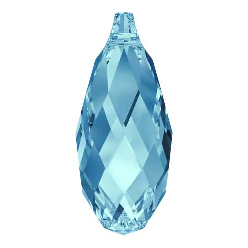 6010 Swarovski Briolette Pendants, Aquamarine (202)