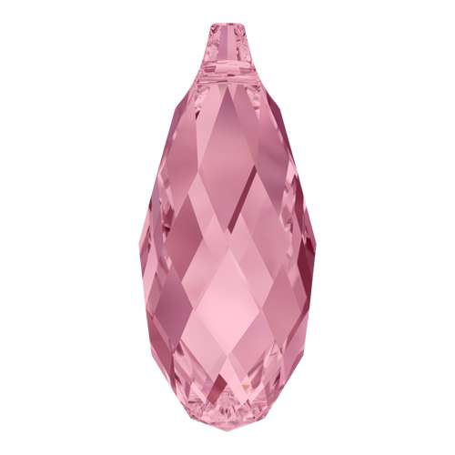 6010 Swarovski Briolette Pendants, Light Rose (223)