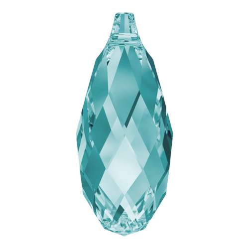 6010 Swarovski Briolette Pendants, Light Turquoise (263)