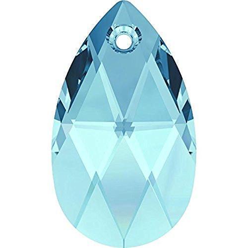 6106 Swarovski Pear-shaped Pendants, Aquamarine (202)