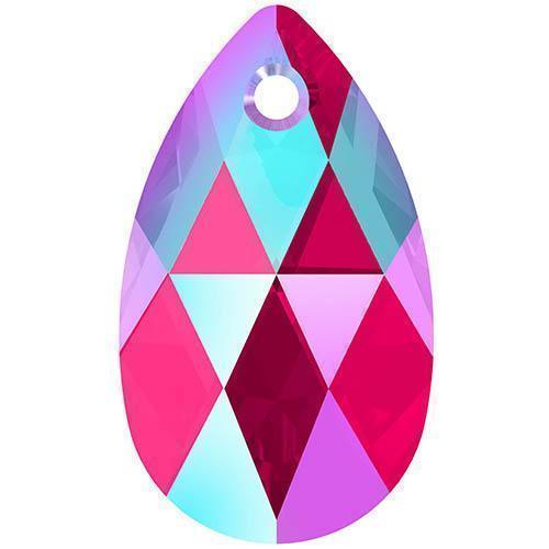 6106 Swarovski Pear-shaped Pendants, Light Siam Shimmer (227 SHIM)