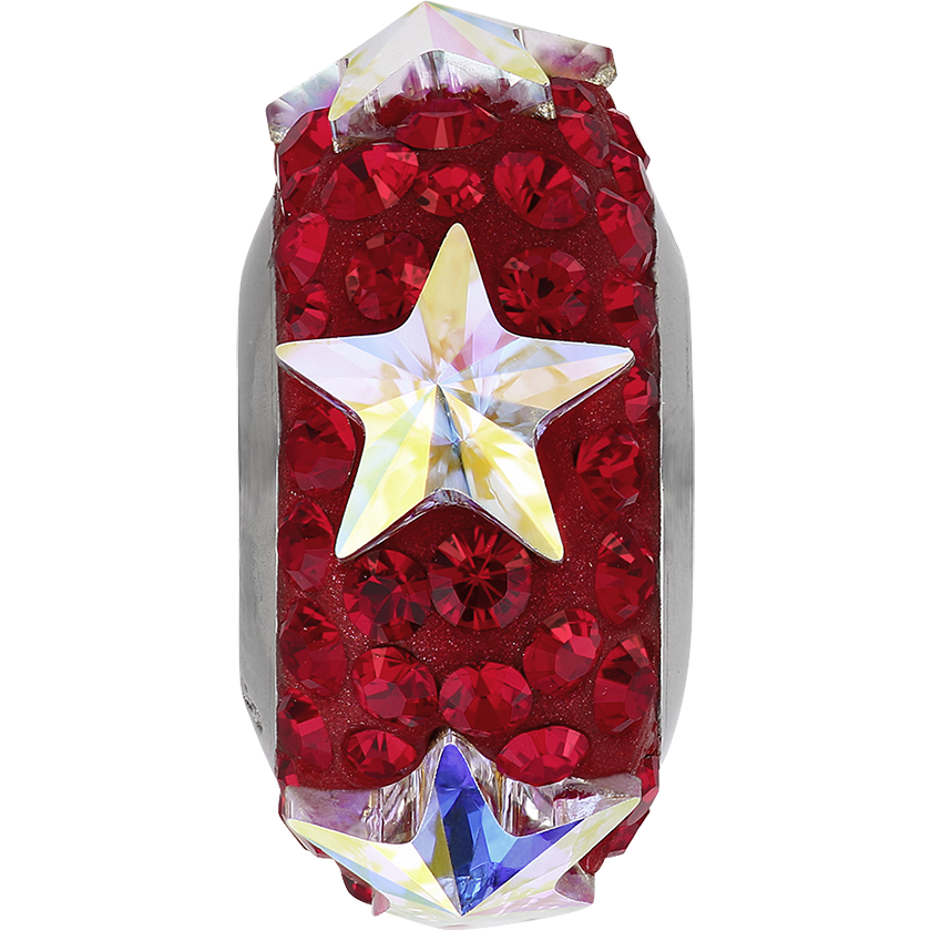 81702 Swarovski BeCharmed Pave Star Bead Slim