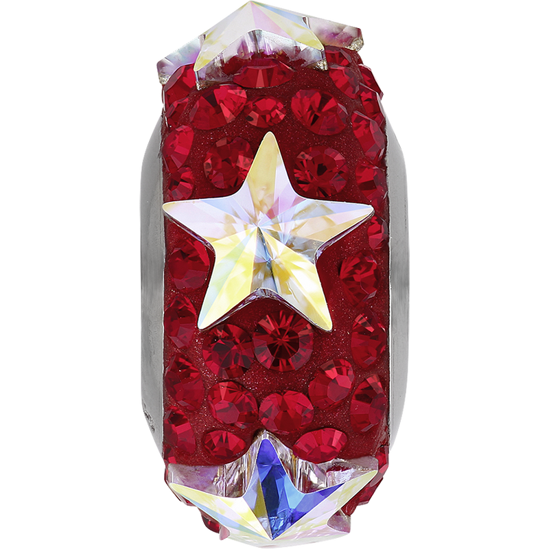 81702 Swarovski BeCharmed Pave Star Bead Slim