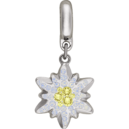 86532 Swarovski BeCharmed Pave Edelweiss Charm