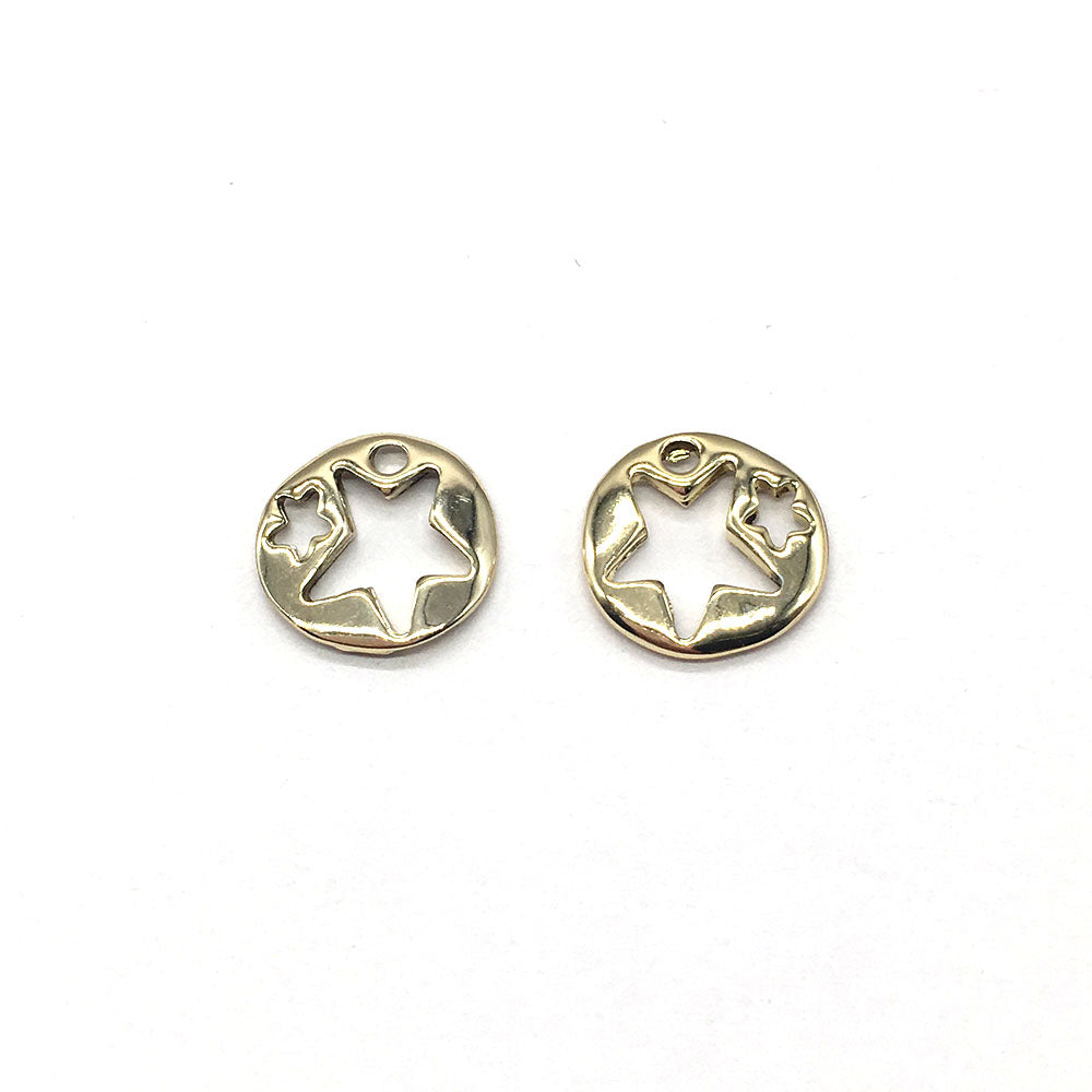 Gold Round Hollow Star