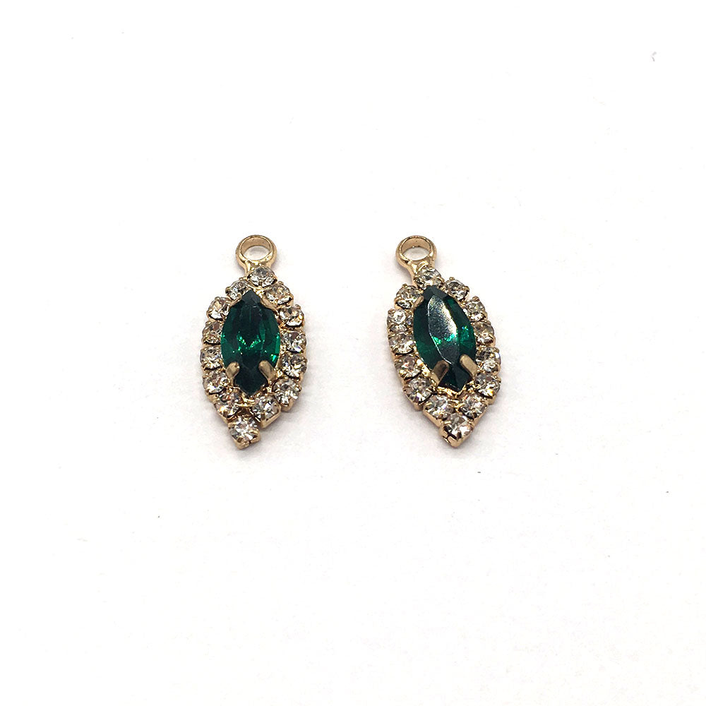 Green Baroque Diamond Water Drop