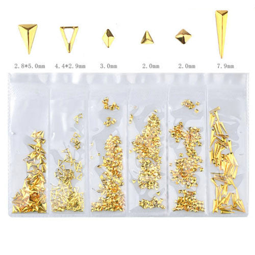 Triangular Metal Nail Art Decor