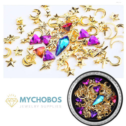 Assorted Crystal Rivet Nail Ornament